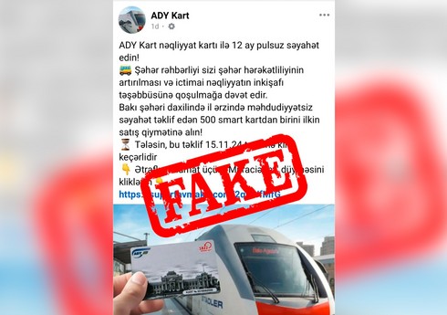ADY: Sosial mediada saxta səhifələr istifadəçiləri aldadır, bank kartı məlumatlarını mənimsəyir ADY: Sosial mediada saxta səhifələr istifadəçiləri aldadır, bank kartı məlumatlarını mənimsəyir
