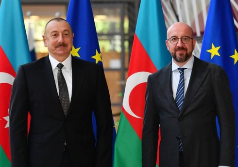 Şarl Mişel və İlham Əliyev Brüsseldə keçiriləcək görüşün gündəliyinə aid məsələləri müzakirə edib