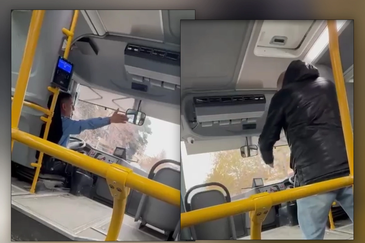 Avtobusda sürücü ilə sərnişinlər arasında GƏRGİNLİK - Avtobusda sürücü ilə sərnişinlər arasında GƏRGİNLİK -