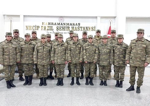 Azərbaycan Ordusunun hərbi tibb personalı Kahramanmaraşdadır