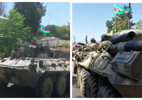 Azərbaycan Ordusunun Laçın şəhərinə daxil olmasını əks etdirən görüntülər yayılıb - VİDEO Azərbaycan Ordusunun Laçın şəhərinə daxil olmasını əks etdirən görüntülər yayılıb - VİDEO