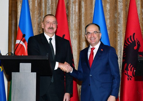 Azərbaycan və Albaniya prezidentləri mətbuata bəyanatlarla çıxış ediblər