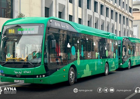 Bakıda bir neçə marşrut xətləri üzrə elektrobuslar fəaliyyətə başlayıb Bakıda bir neçə marşrut xətləri üzrə elektrobuslar fəaliyyətə başlayıb