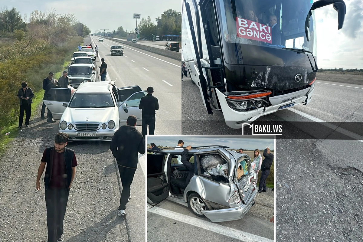 Bakı-Qazax yolunda avtobus 