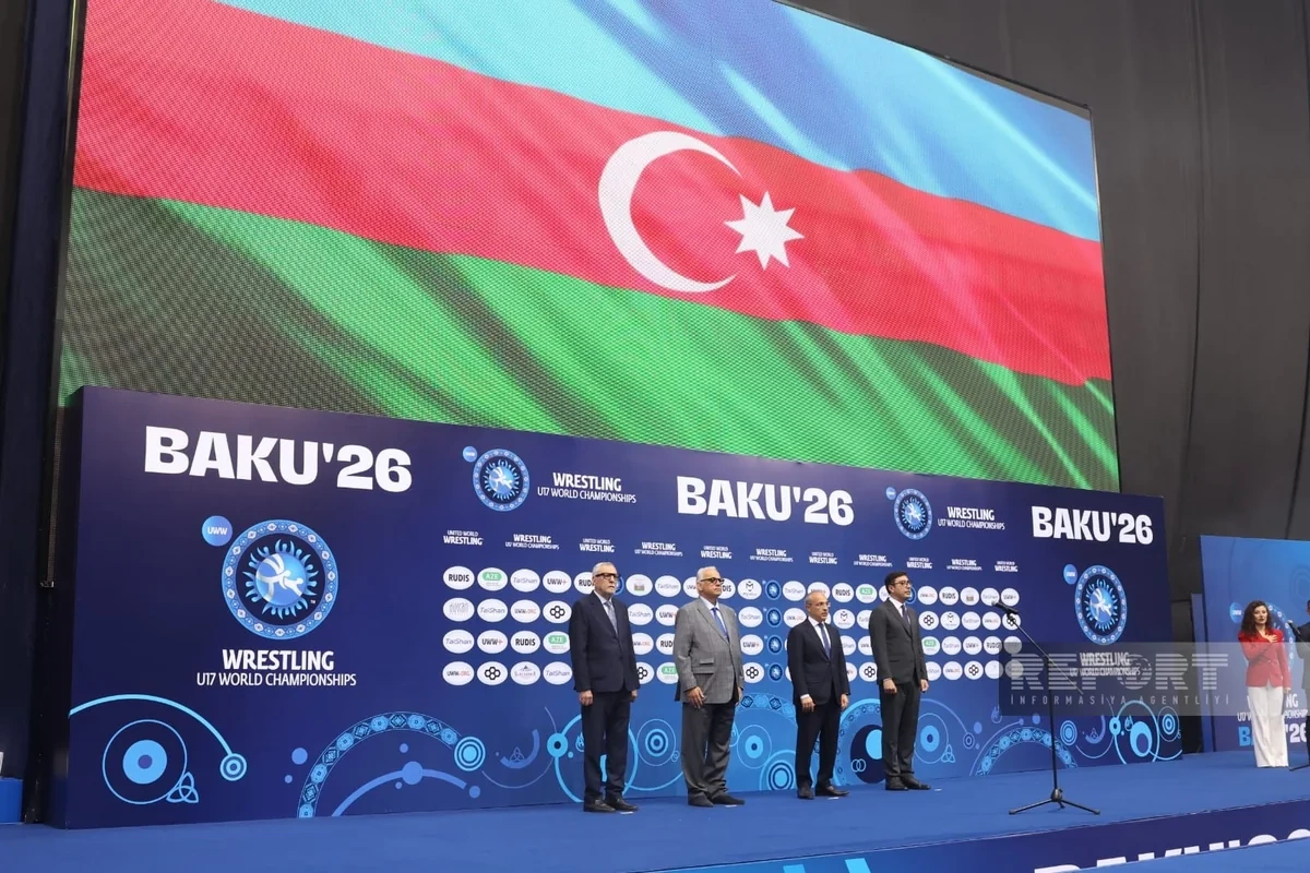 Bakıda 17 yaşadək güləşçilər arasında dünya çempionatının açılış mərasimi keçirilib