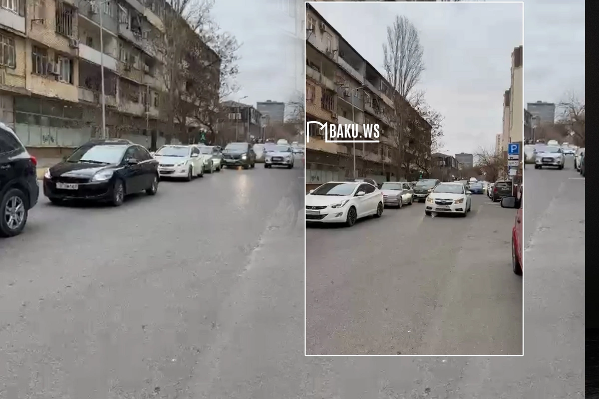 Bakıda bu yolda sürücülər kütləvi şəkildə maşınlarını Bakıda bu yolda sürücülər kütləvi şəkildə maşınlarını