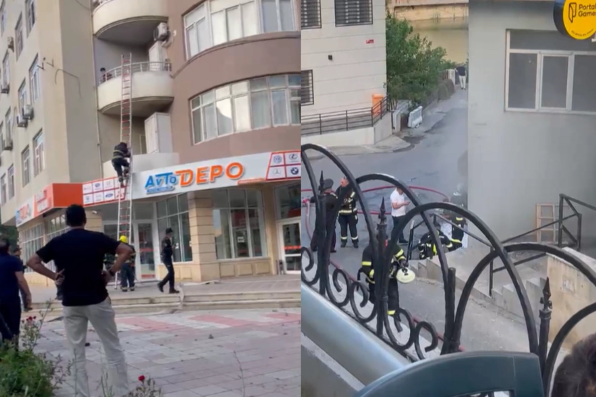 Bakıda obyektdə yanğın başlayıb