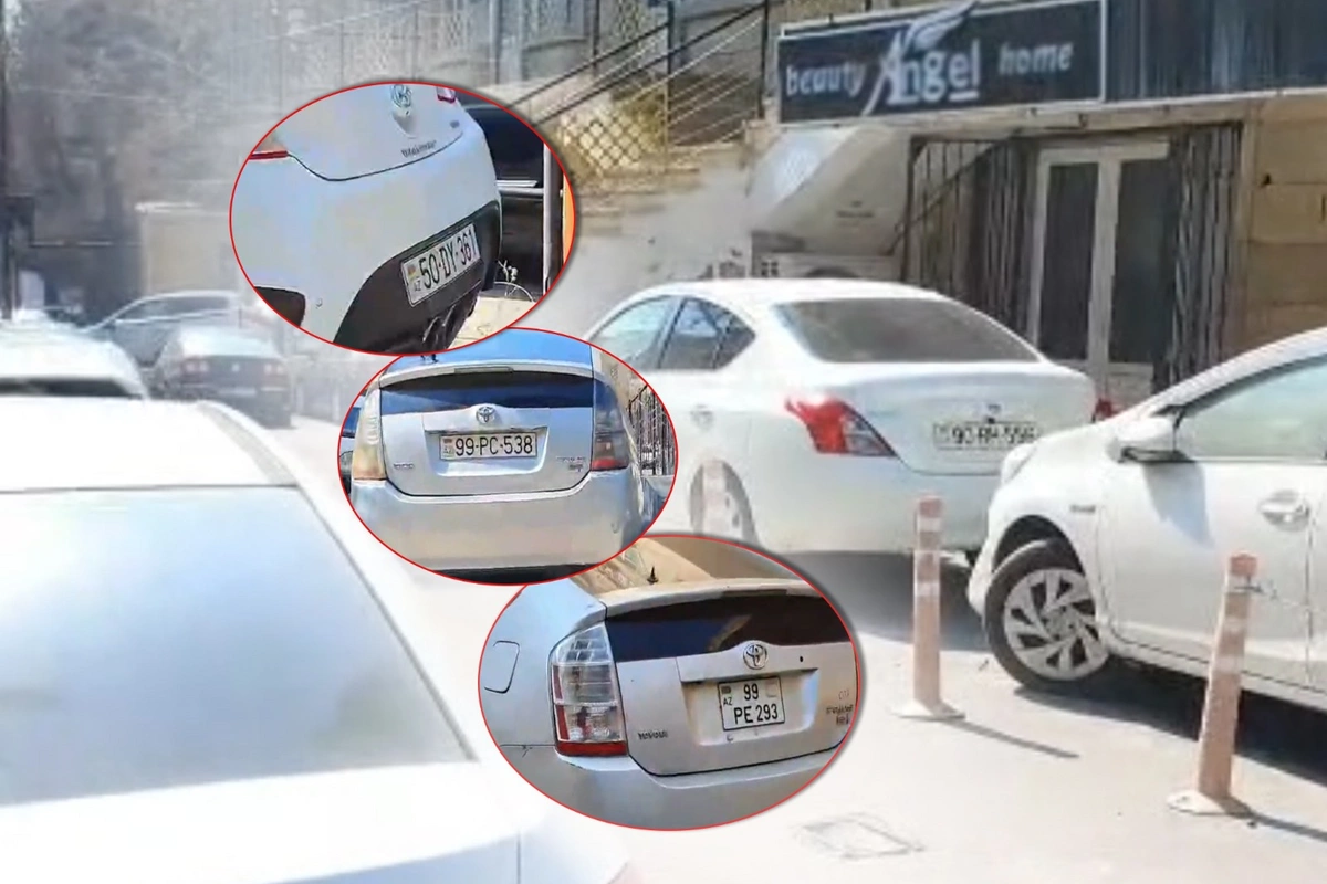 Bakıda yaşayış binasının həyəti avtomobil dayanacağına çevrilib - VİDEO
