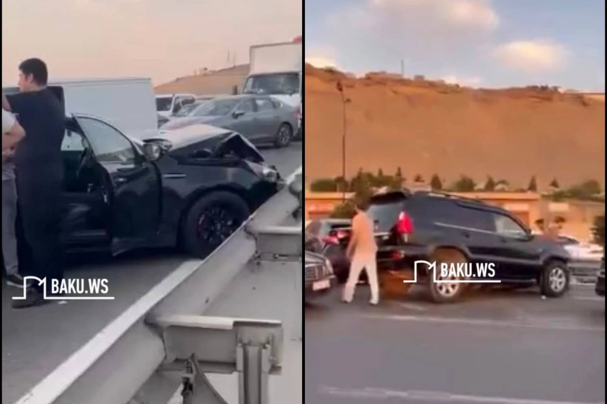 Bakıda zəncirvari qəza