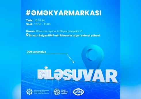 Biləsuvarda əmək yarmarkası keçiriləcək Biləsuvarda əmək yarmarkası keçiriləcək