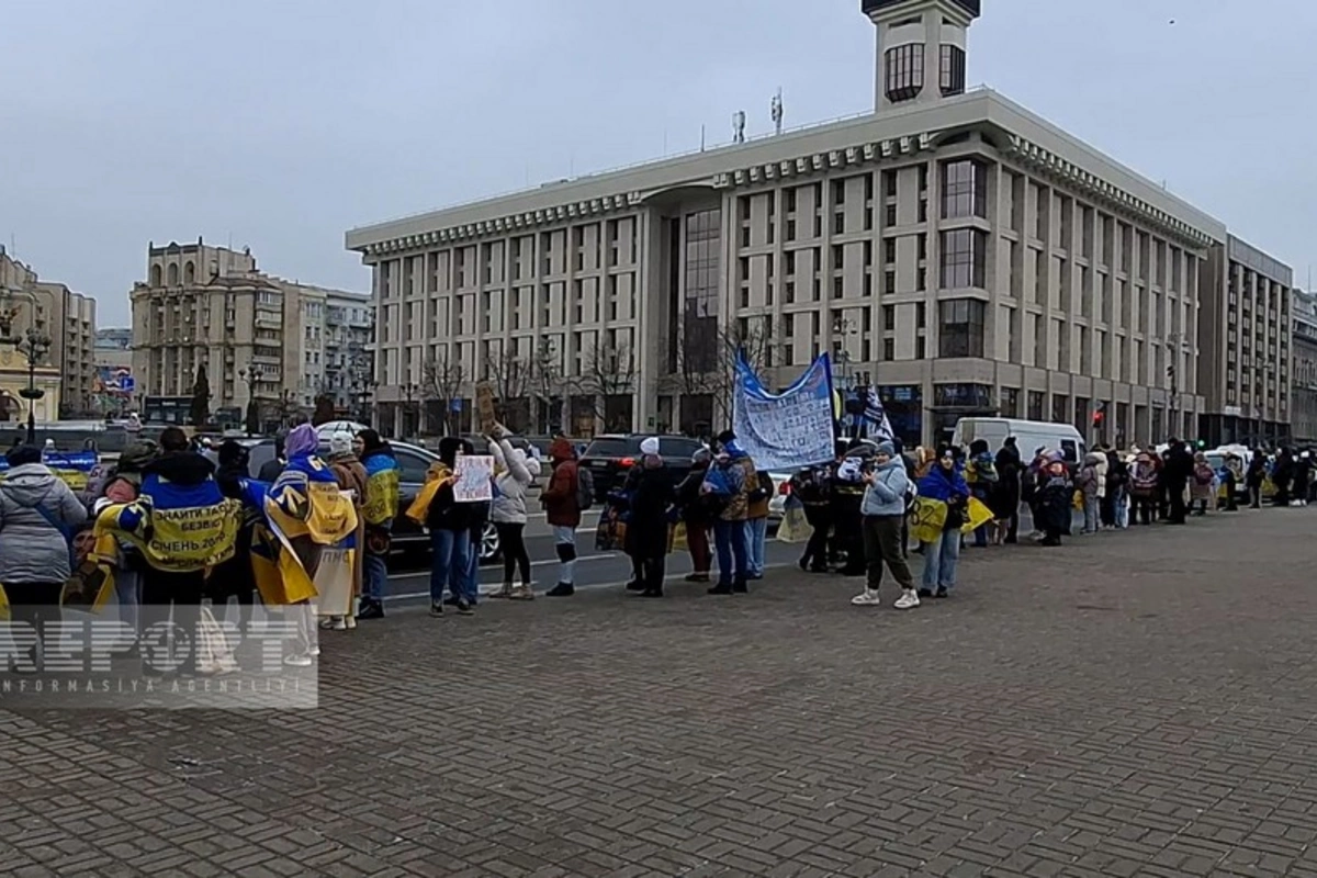 Kiyevdə etiraz aksiyası keçirilib Kiyevdə etiraz aksiyası keçirilib
