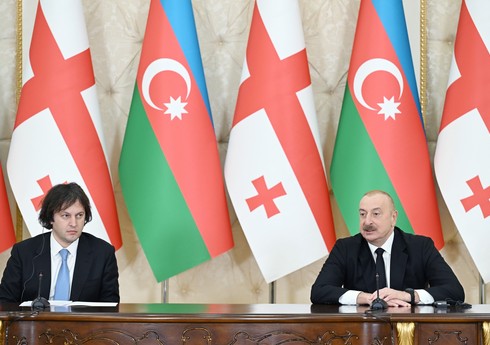 İlham Əliyev və İrakli Kobaхidze mətbuata bəyanatlarla çıxış ediblər - YENİLƏNİB-2