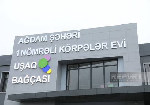Media nümayəndələri Ağdamda 160 yerlik uşaq bağçasında olublar