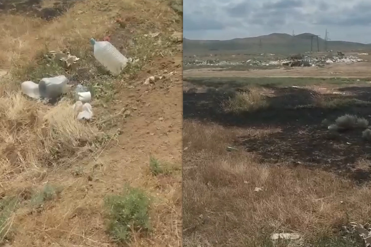 Müşfiqabad qəbiristanlığı zibilliyə çevrilib Müşfiqabad qəbiristanlığı zibilliyə çevrilib