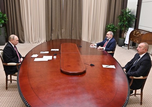 Soçidə Azərbaycan, Rusiya və Ermənistan liderlərinin üçtərəfli görüşü başlayıb Soçidə Azərbaycan, Rusiya və Ermənistan liderlərinin üçtərəfli görüşü başlayıb