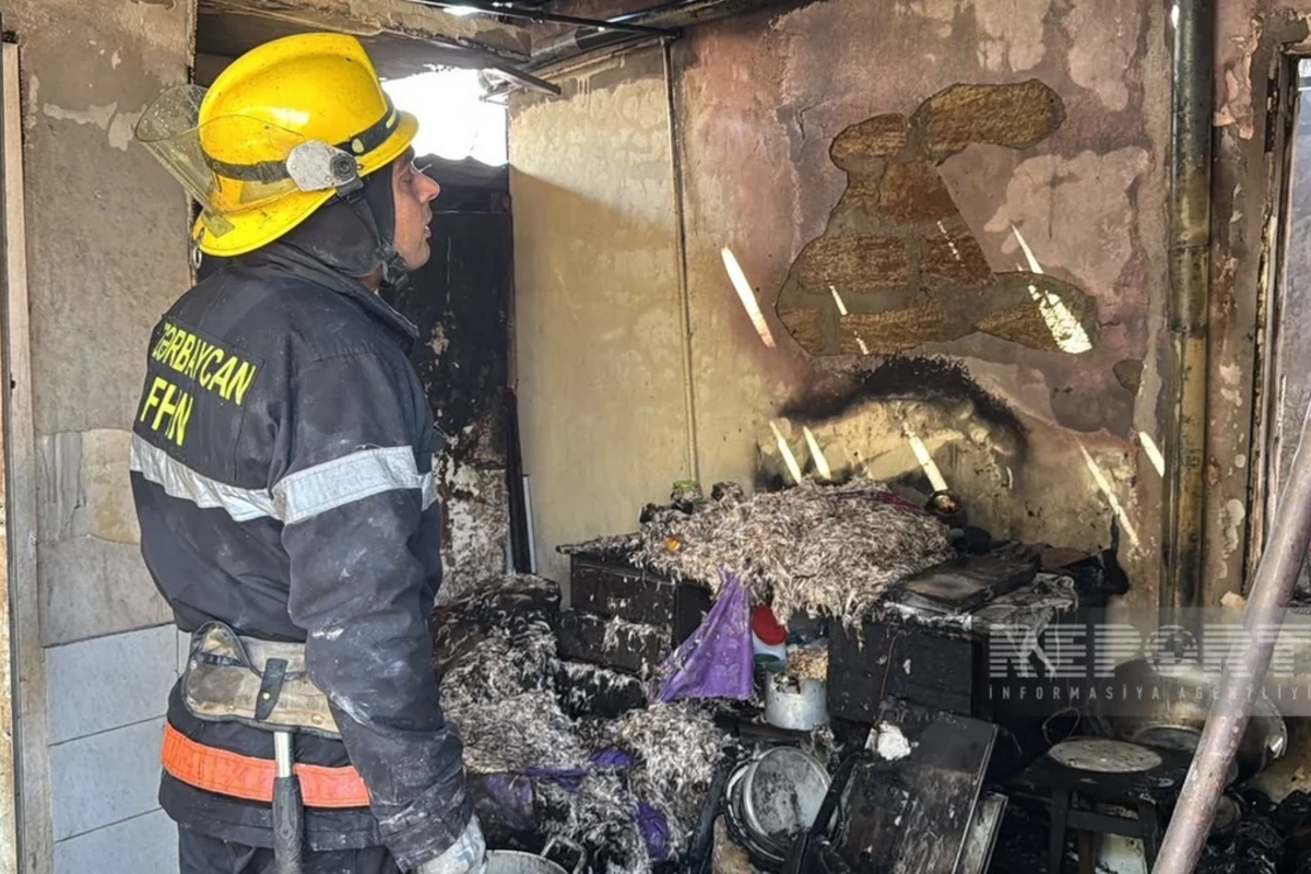 Sumqayıtda fərdi yaşayış evində baş verən yanğın söndürülüb