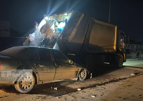 Sumqayıtda baş verən ağır yol qəzasında iki nəfər yaralanıb