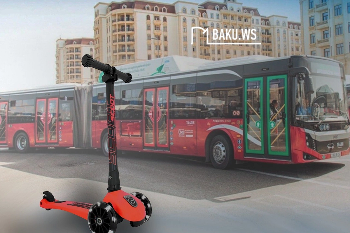 Sürücü skuterə görə ana ilə uşağını avtobusdan düşürdü