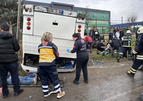 Təkirdağda ağır yol qəzası olub, 25 nəfər yaralanıb