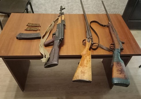 Ötən gün 2 tapança, 3 qumbara, 7 tüfəng və xeyli sayda silah-sursat aşkarlanıb