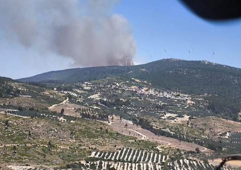 Türkiyənin Manisa bölgəsində meşə yanır, bir məhəllə təxliyə edilib