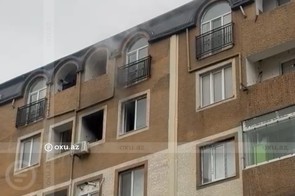 Xırdalanda çoxmərtəbəli yaşayış binasında YANĞIN