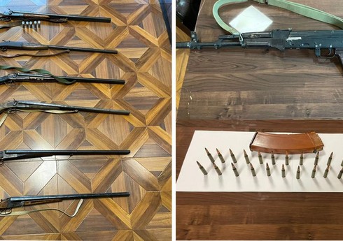 Xızı polisi 7 ədəd sənədsiz silahı təhvil götürüb Xızı polisi 7 ədəd sənədsiz silahı təhvil götürüb